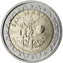 2 euro commémorative Saint-Marin 2005 année mondiale de la physique