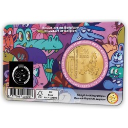 2,50 euro commémorative Belgique 2025 street art coincard
