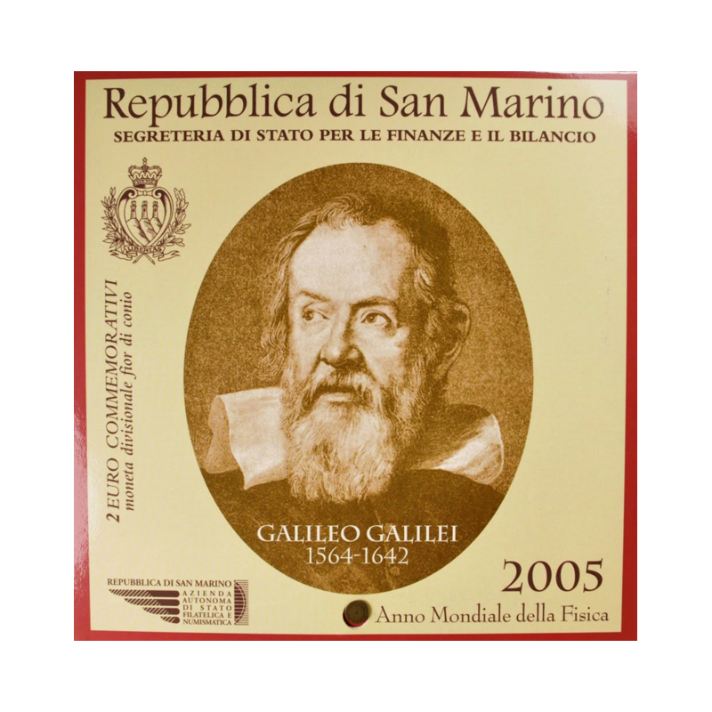 2 euro commémorative Saint-Marin 2005 année mondiale de la physique