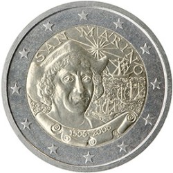 2 euro commémorative Saint-Marin 2006 Christophe Colomb