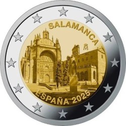 2 euro commémorative Espagne 2025 Vieille ville de Salamanque