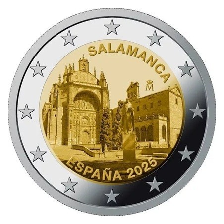 2 euro commémorative Espagne 2025 Vieille ville de Salamanque