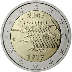 2 euro commémorative Finlande 2007 indépendance