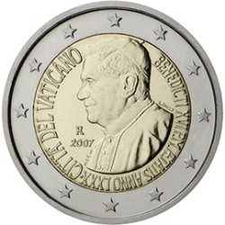 2 euro commémorative Vatican 2007 pape Benoît XVI