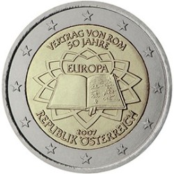 2 euro commémorative Autriche 2007 traité de Rome