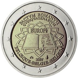 2 euro commémorative Belgique 2007 Traité de rome