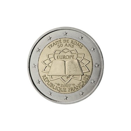 2 euro commémorative France 2007 traité de Rome